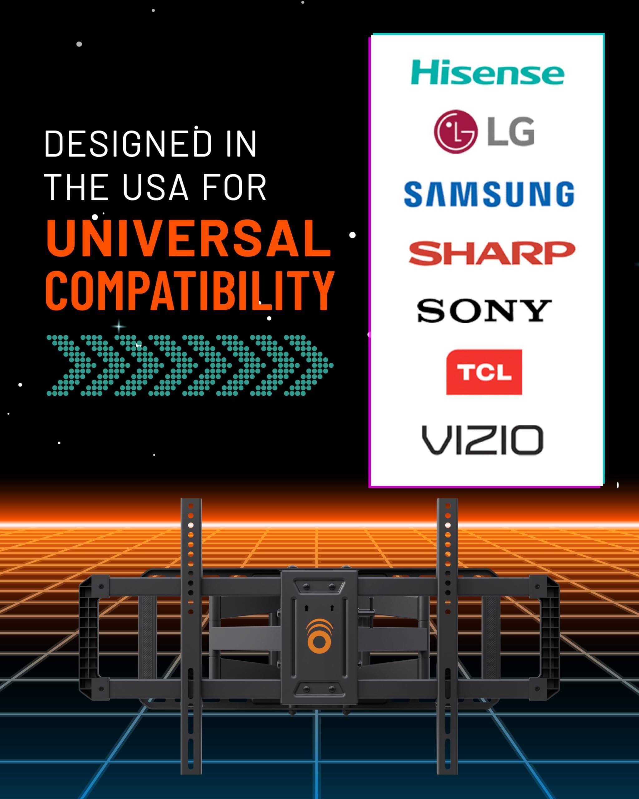 Hisense DESIGNED IN THE USA FOR UNIVERSAL COMPATIBILITY LG SAMSUNG SHARP SONY TCL VIZIO