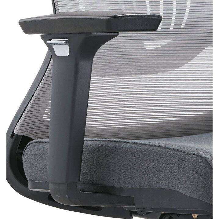 Alt View 5. LeisureMod - Adorit Office Chair Ergonomic Mid-Back Mesh Computer Chair with Swivel & Tilt – Comfortable Desk Chair - Grey.