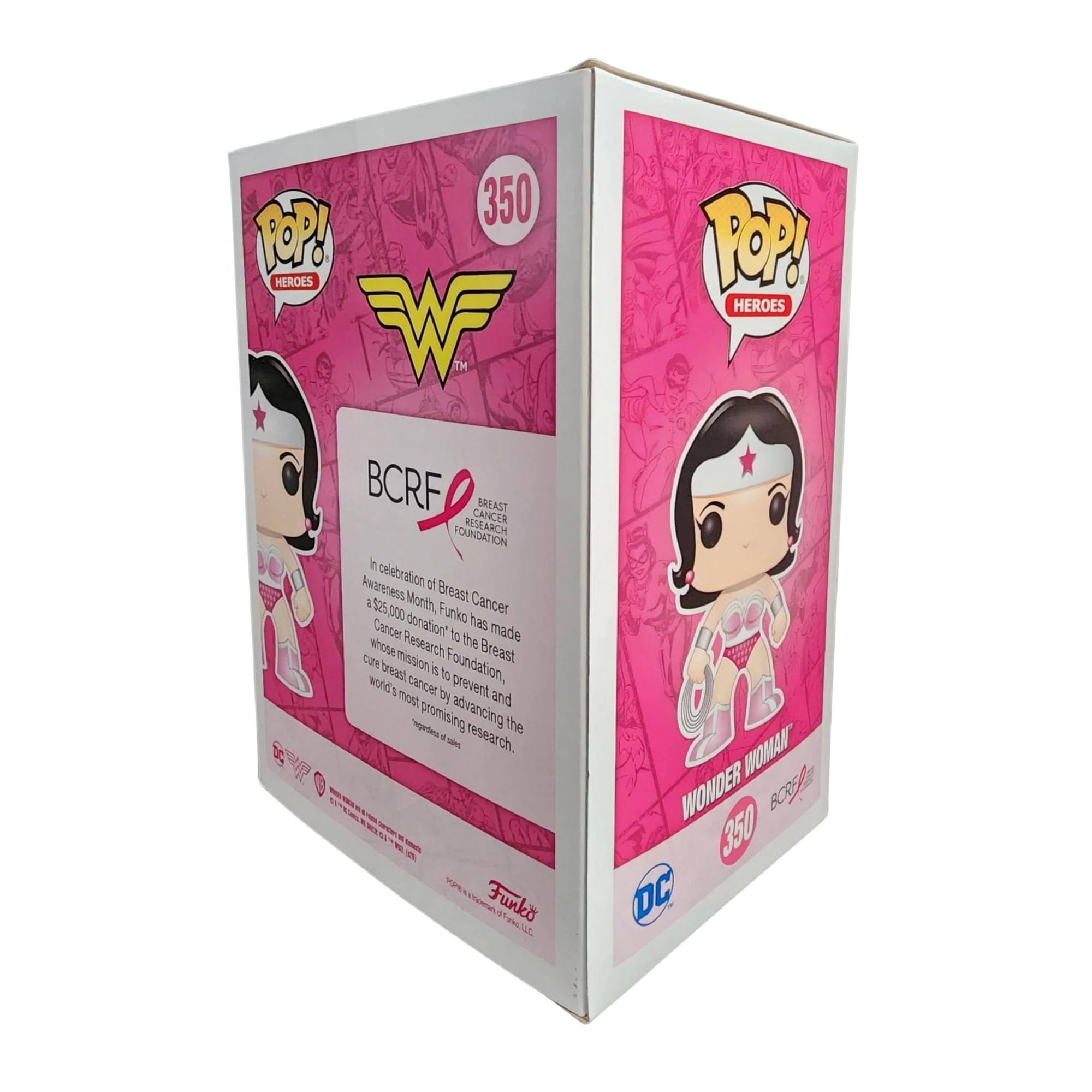 350 POP! HEROES  
BCRF BREAST CANCER FOUNDATION RESEARCH  
In celebration of Breast Cancer Awareness Month, Funko has made a $25,000 donation to the Breast Cancer Research Foundation, whose mission is to prevent and cure breast cancer by advancing the world's most promising research.  

WONDER WOMAN  
350  
DC