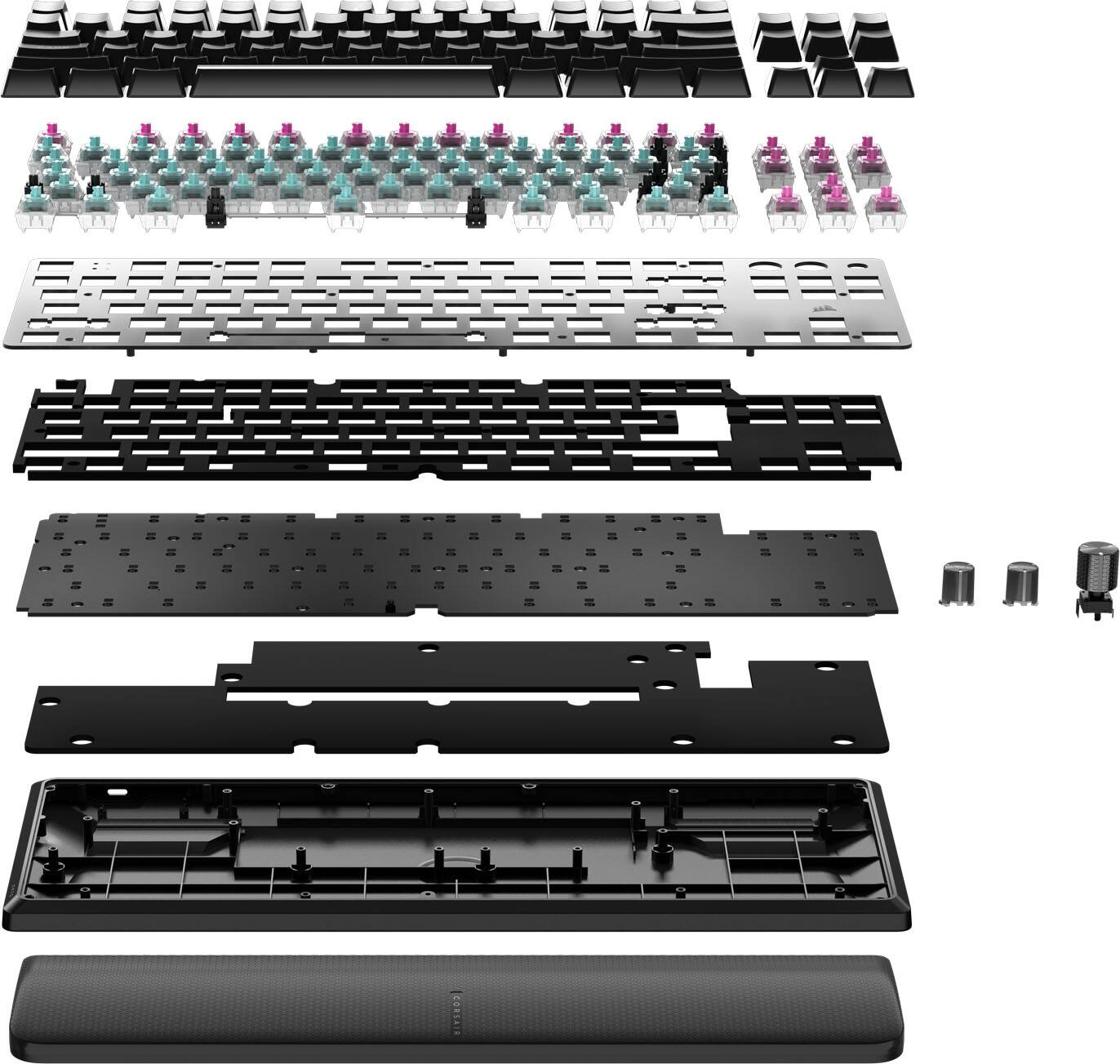 Alt View 27. CORSAIR - K70 PRO TKL Wired Hall Effect Programmable Gaming Keyboard with Rapid Trigger - Black.