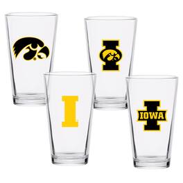 Indigo Falls - Iowa Hawkeyes 16oz. Collector Pint Glass Four-Set - Multicolor