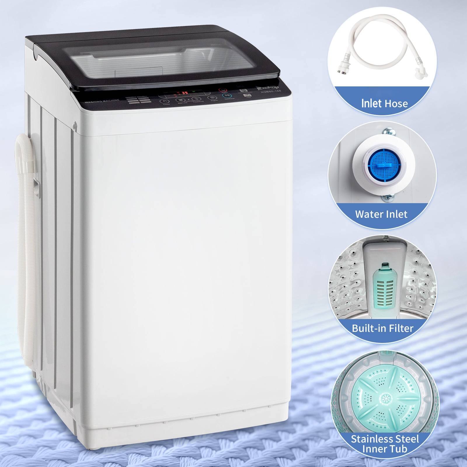 Inlet Hose  
Water Inlet  
Built-in Filter  
Stainless Steel Inner Tub