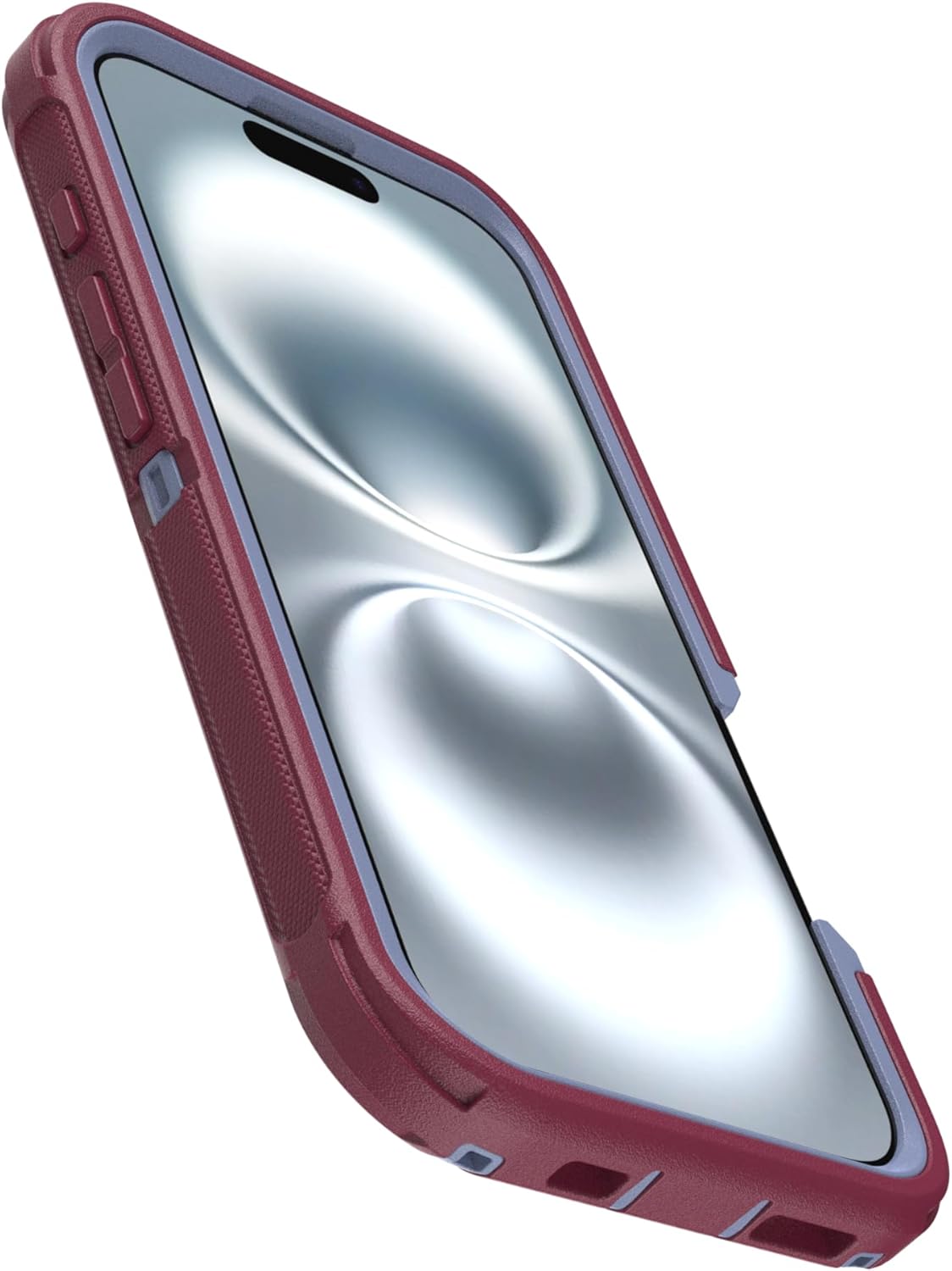 Back. OtterBox - OtterBox iPhone 16 (Only) Defender Series Case - Case Only - Built-in Magnets - Rugged & Durable - with Port Protection - Velvet Orchard (Pink & Blue).