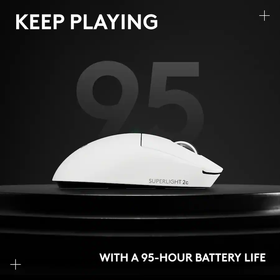 Logitech PRO X SUPERLIGHT 2c LIGHTSPEED Lightweight Compact Wireless ...