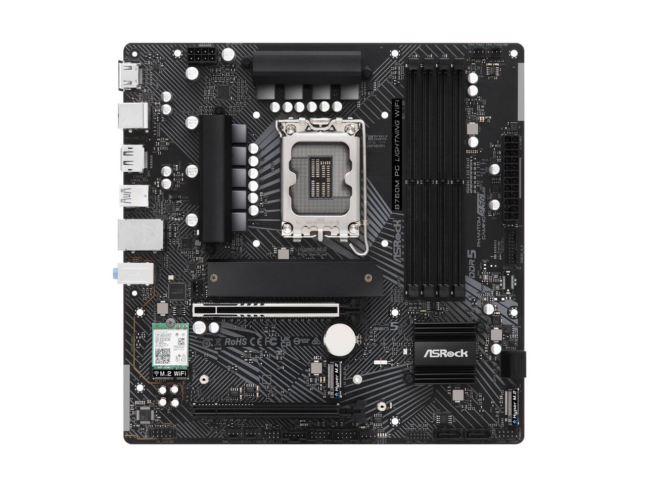a yny AmIE WiFi; u.. sars sr LIGHTNING E PC 8760M RJ Hyper PGle enkad M22 ASRock SSOn: PHANTOM CAMINO DDR5 a + ACXT RoHS CE FC AUEP 5 ASRock M.2 2 WiFi n1** L Hunor H M.A7 Hyper