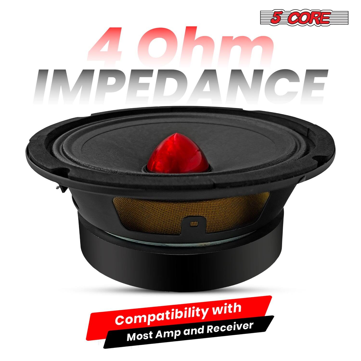 5 CORE  
4 Ohm IMPEDANCE  

Compatibility with Most Amp and Receiver