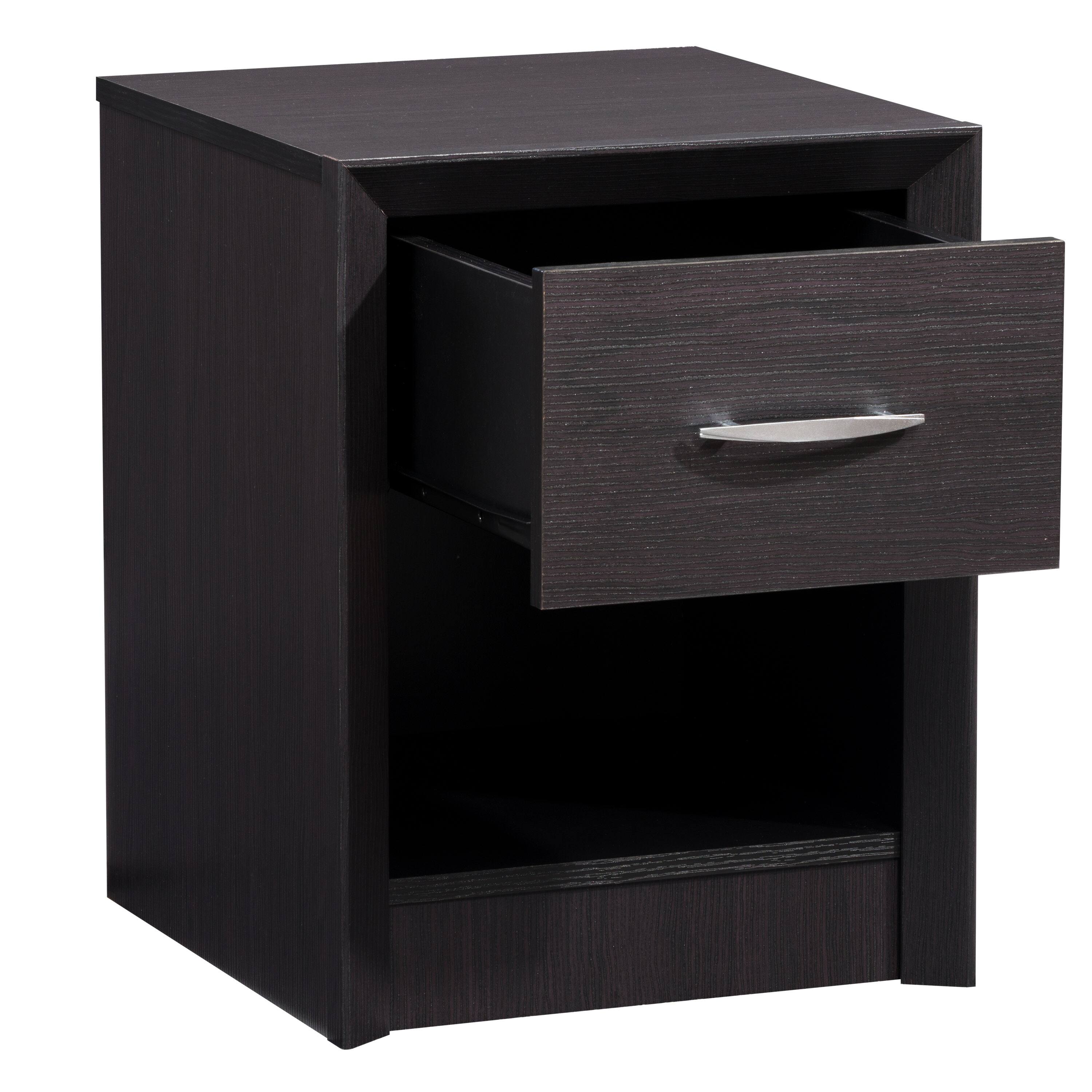 Alt View 12. CorLiving - Newport 1 Drawer Nightstand - Black.