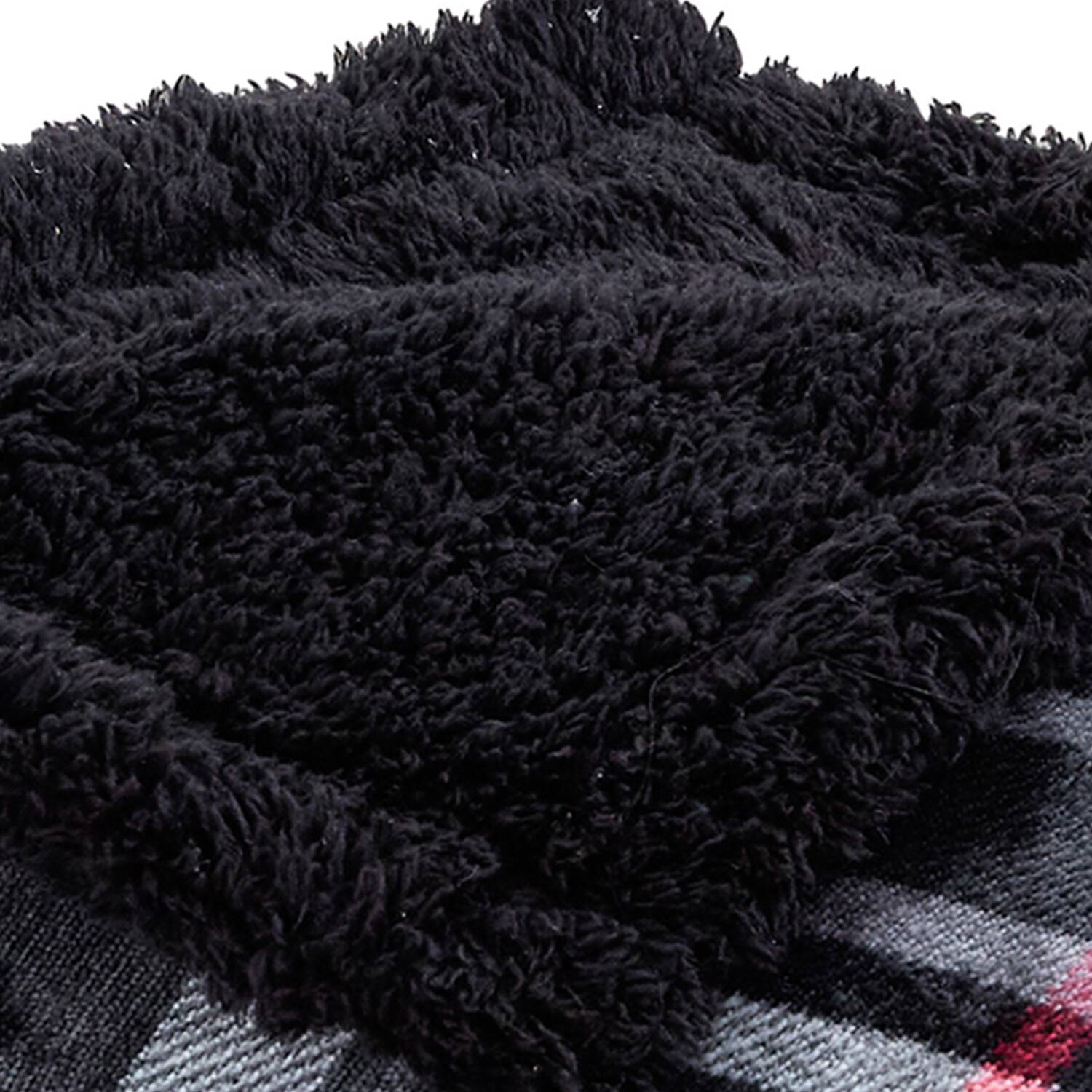 Left. Plazatex - Plazatex Midnight Plaid 100% Polyester Reversible Throw Blanket 50" x 60" Red Black - Red - Black.
