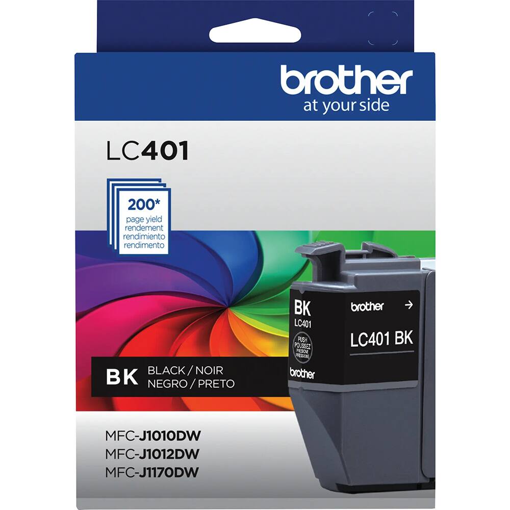 brother at your side LC401 200* page yield rendement rendimiento rendimento BLACK/NOIR / NOIR BK NEGRO/PRETO / BK LC401 PUSH POUSSEZ PSOA MESUON brother brother LC401 BK MFC-J1010DW MFC-J1012DW MFC-J1170DW