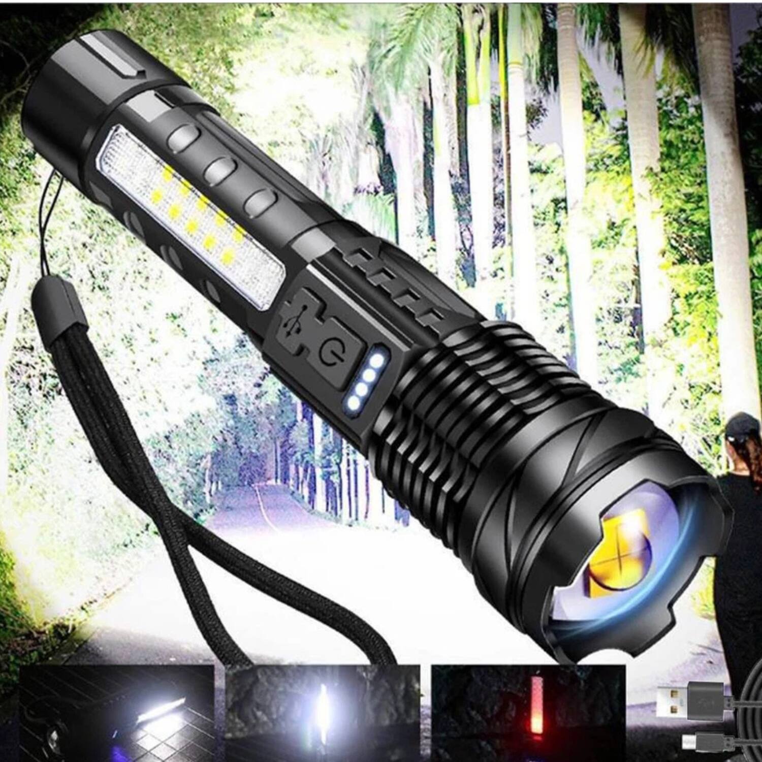 Left. Stock Preferred - Rechargeable LED Flashlight.