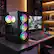 Alt View 1. STGAubron - STGAubron Gaming PC Desktop Computer, Intel Core i7 up to 3.9GHz, Radeon RX 580 8G Graphics, 16G RAM, 512G SSD, WIN11H - Black.