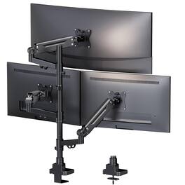 Earthley Blooms - Triple Monitor Mount 17 Screens Heavy Duty Arm Desk Ultrawide Monitors Fully Adjustment Max Load Per Screen - Default