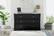 Angle. Storkcraft - Crescent 6-Drawer Double Dresser - Black.