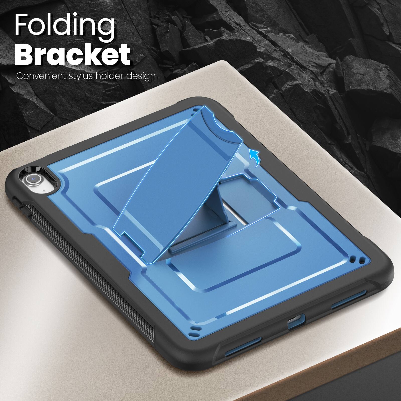 Folding Bracket  
Convenient stylus holder design