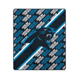 Pegasus - Carolina Panthers 60" x 70" Diagonal Lined Wordmark Ultra Soft Blanket - Multicolor