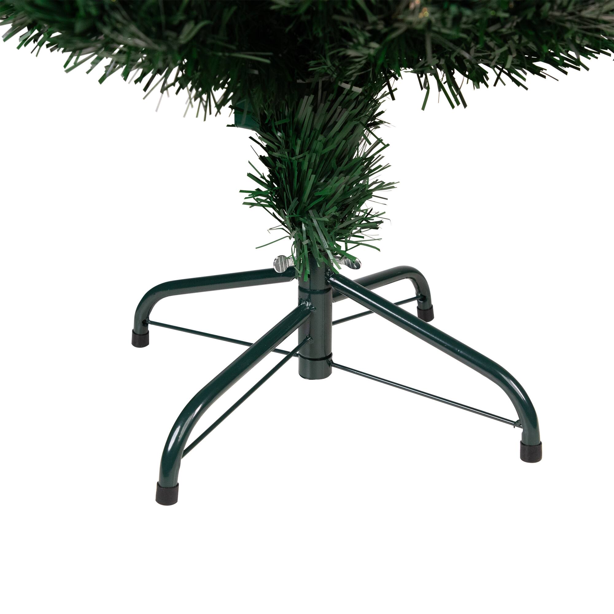 Alt View 5. Northlight - Pre-Lit Fiber Optic Pine Artificial Christmas Tree with Candles - 4' - Multi Lights - Green.