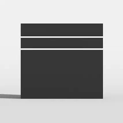 Front. Famapy - Famapy Modern Reception Desk Streamlined Design & Organized Storage for Offices - Black.