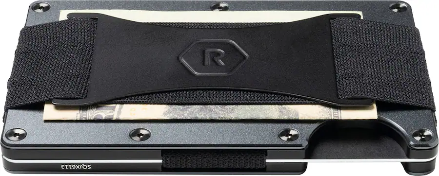 The Ridge Wallet Gunmetal MagSafe Wallet Cash Strap Silver AUWAI249103 ...