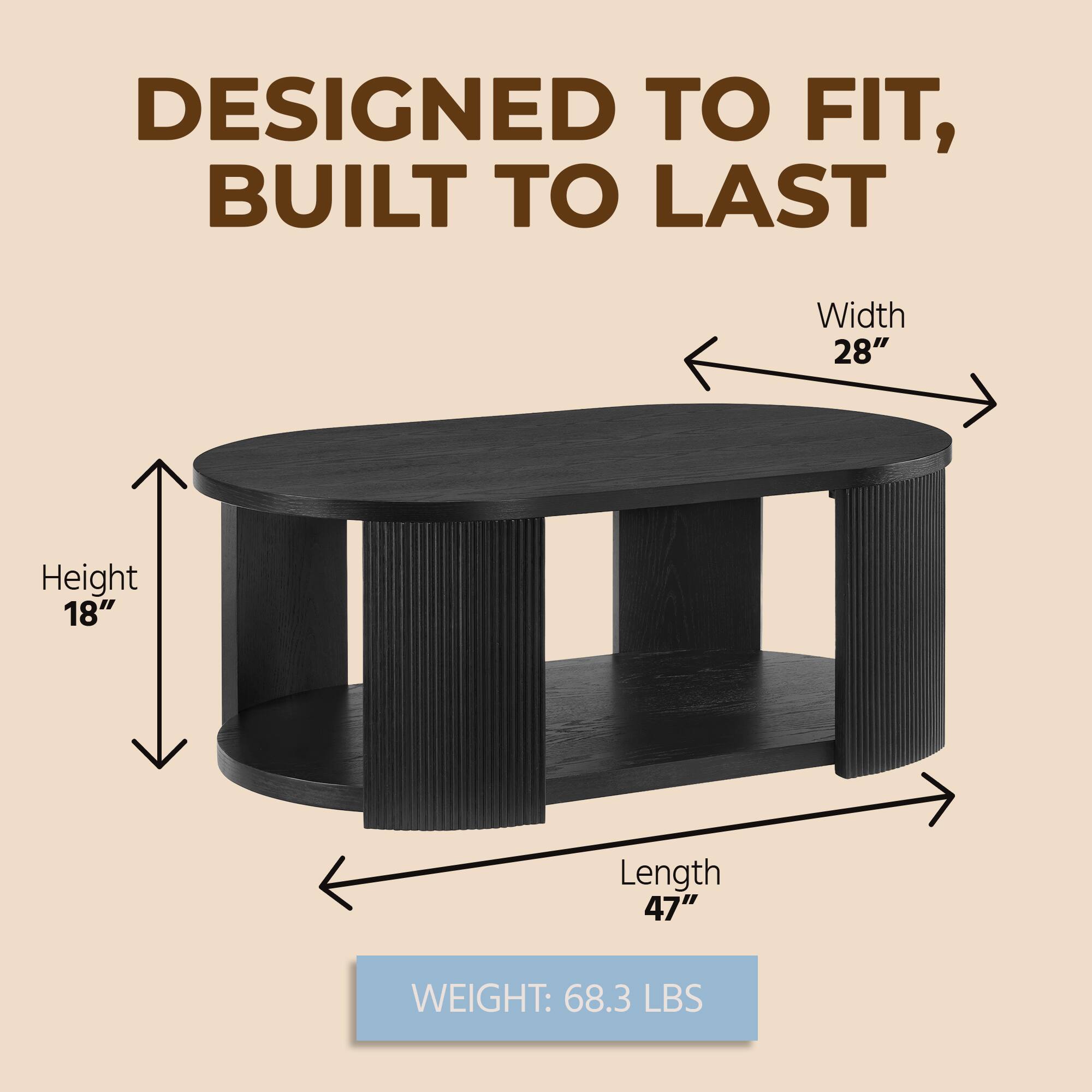 DESIGNED TO FIT, BUILT TO LAST

Width 28"  
Height 18"  
Length 47"  
WEIGHT: 68.3 LBS