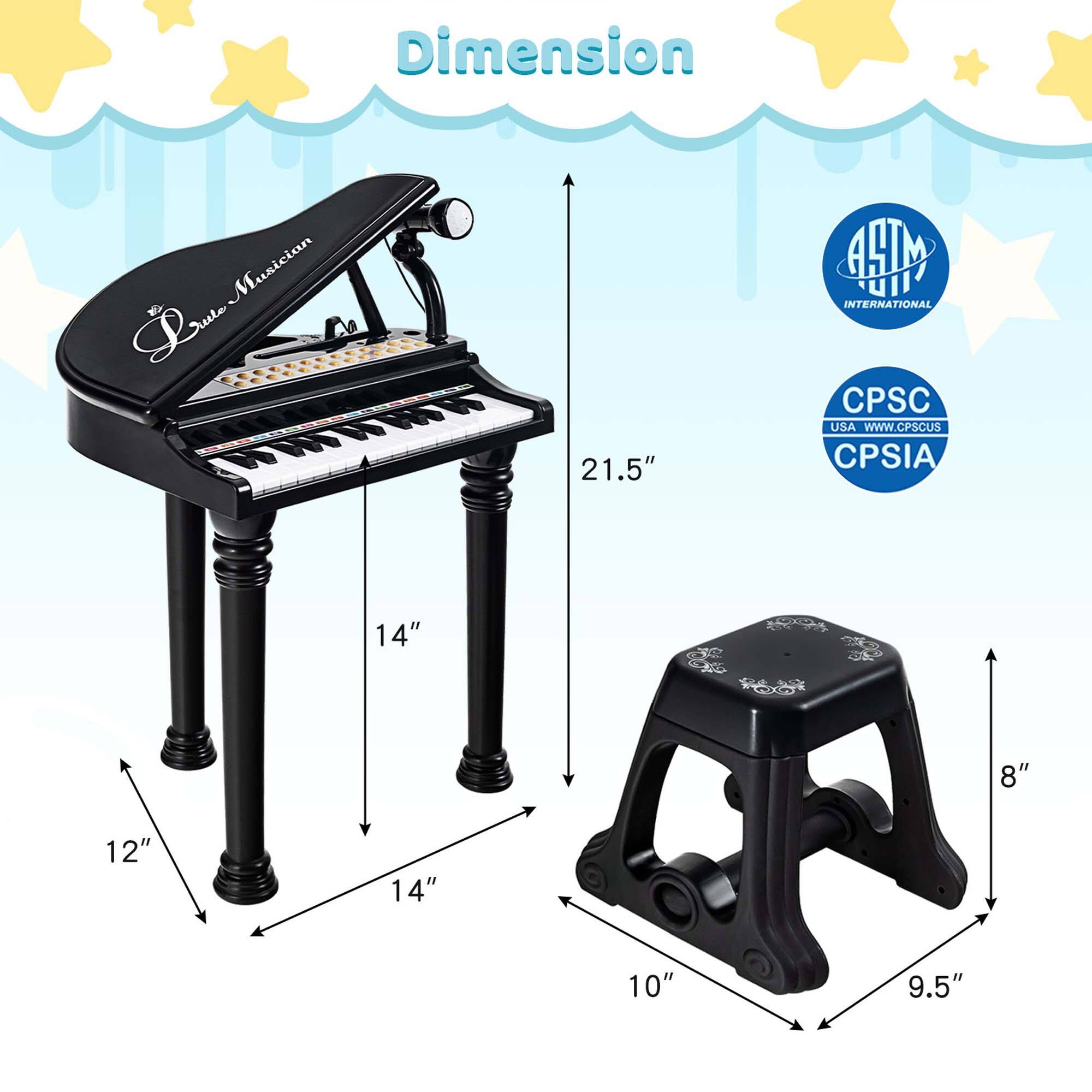 Dimension  
Little Musician Lrue K  
21.5"  
14"  
12"  
14"  
10"  
8"  
9.5"  

ASTM INTERNATIONAL  
CPSIA  
CPSIA USA www.CPSCUS