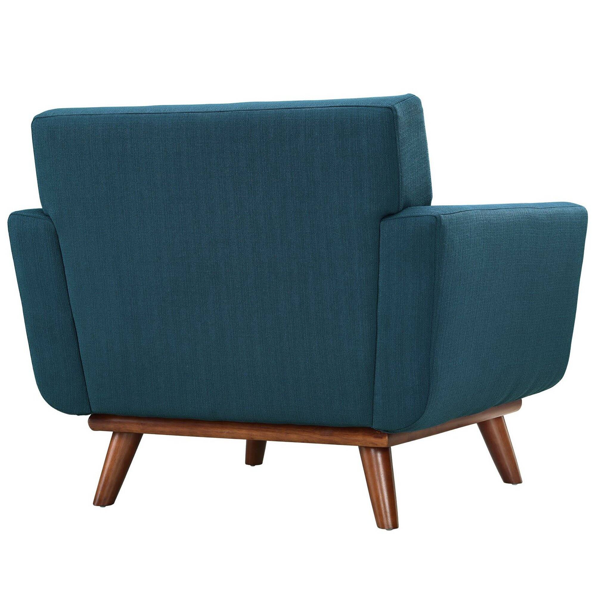 Back. Modway - Engage Wood Armchair Set of 2 by Modway - Blue.