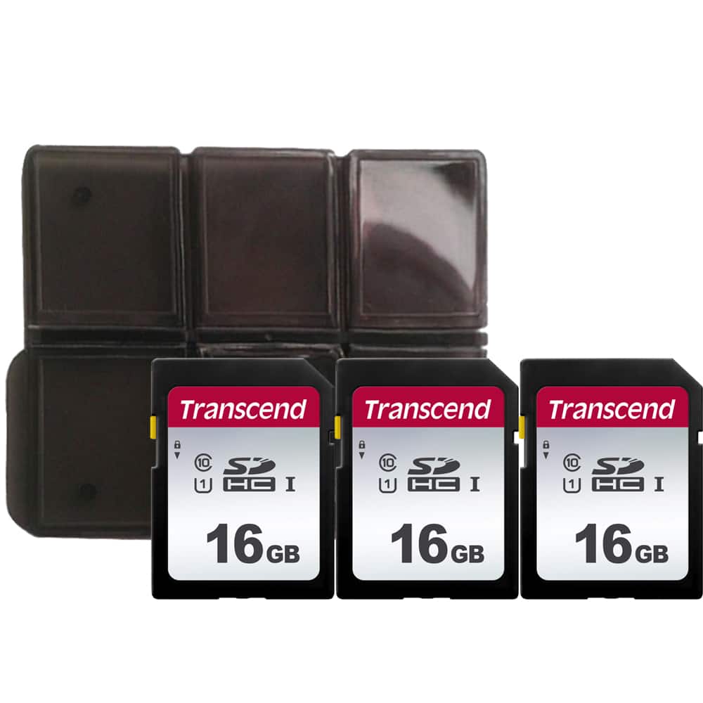 Transcend - 3x TS16GSDC300S 16GB UHS-I U1 SD Memory Card + Memory Card Holder price history on PriceWatchPro
