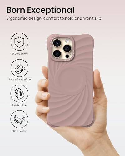 Born Exceptional  
Ergonomic design, comfort to hold and won't slip.  
2x Drop Shield  
Ready for MagSafe  
Comfort Grip  
Skin-Friendly