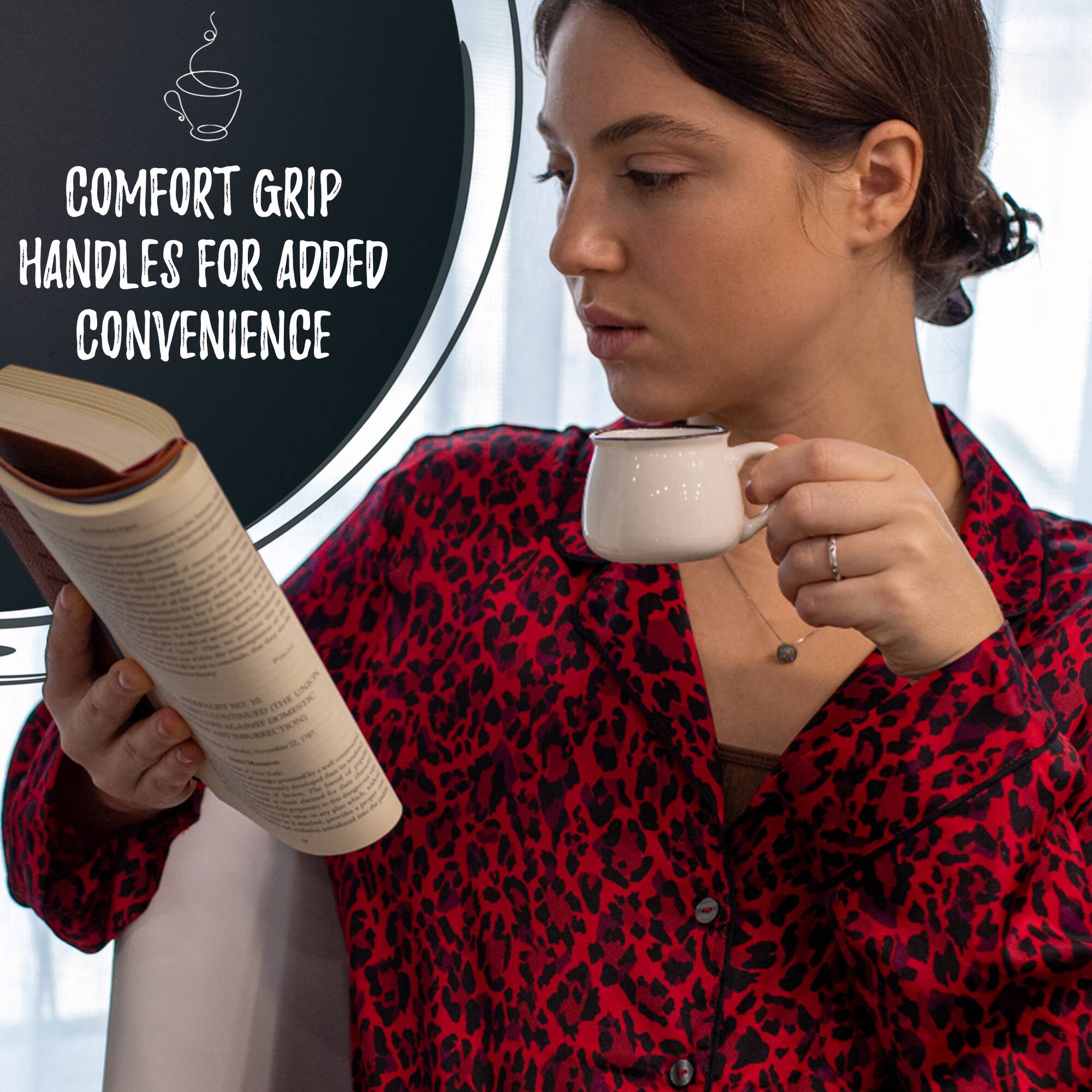 COMFORT GRIP HANDLES FOR ADDED CONVENIENCE