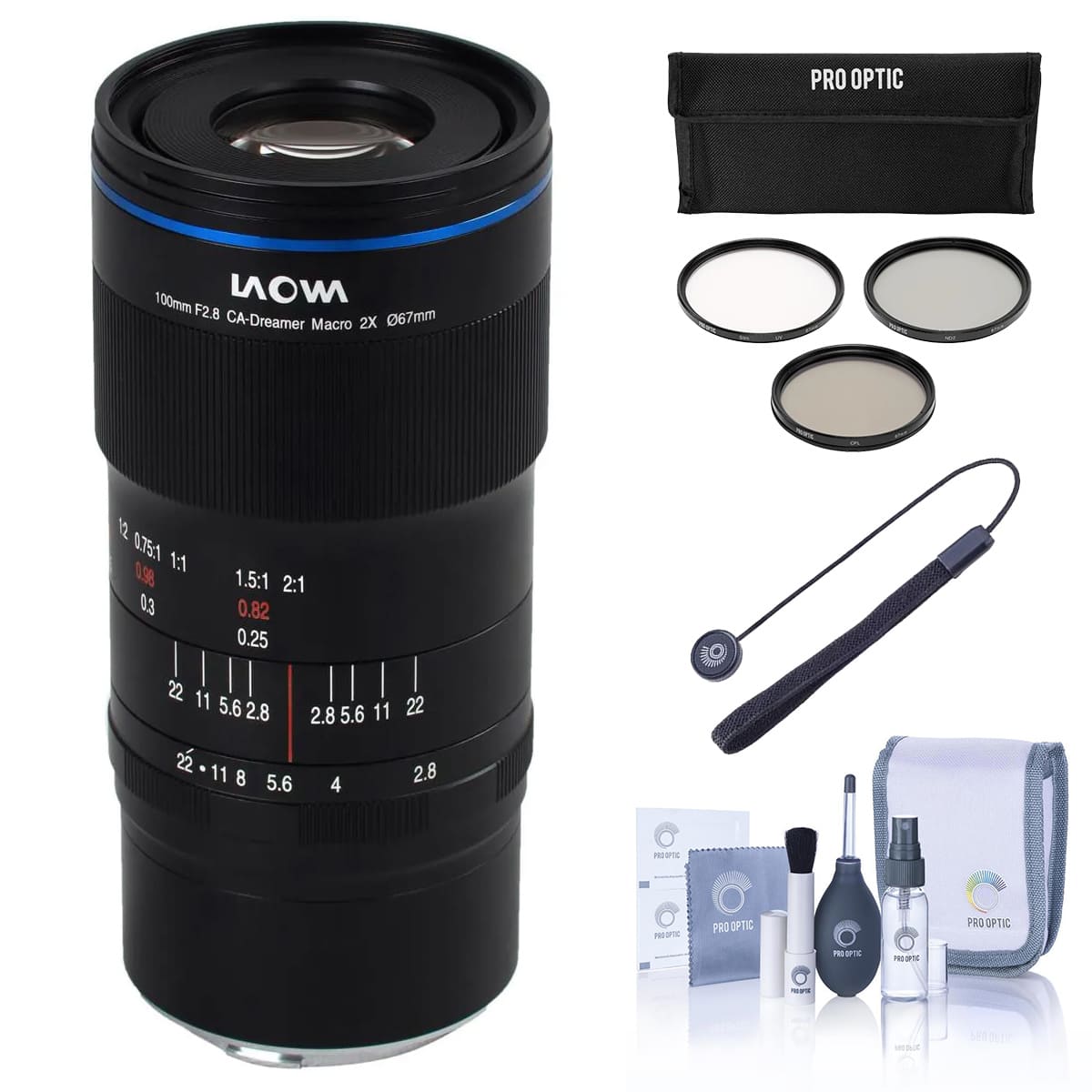 Bundle - Venus - Laowa 100mm f/2.8 2X Ultra Macro APO Lens for Nikon Z, with ProOptic 67mm Filter Kit, Cleaning Kit, Lens price history on PriceWatchPro