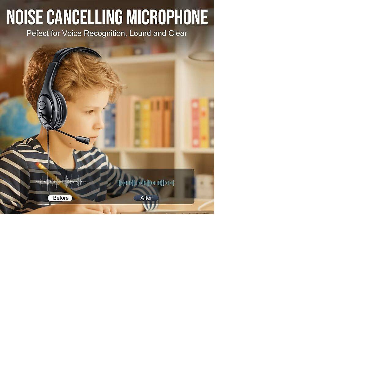 NOISE CANCELLING MICROPHONE  
Perfect for Voice Recognition, Loud and Clear  

Before After