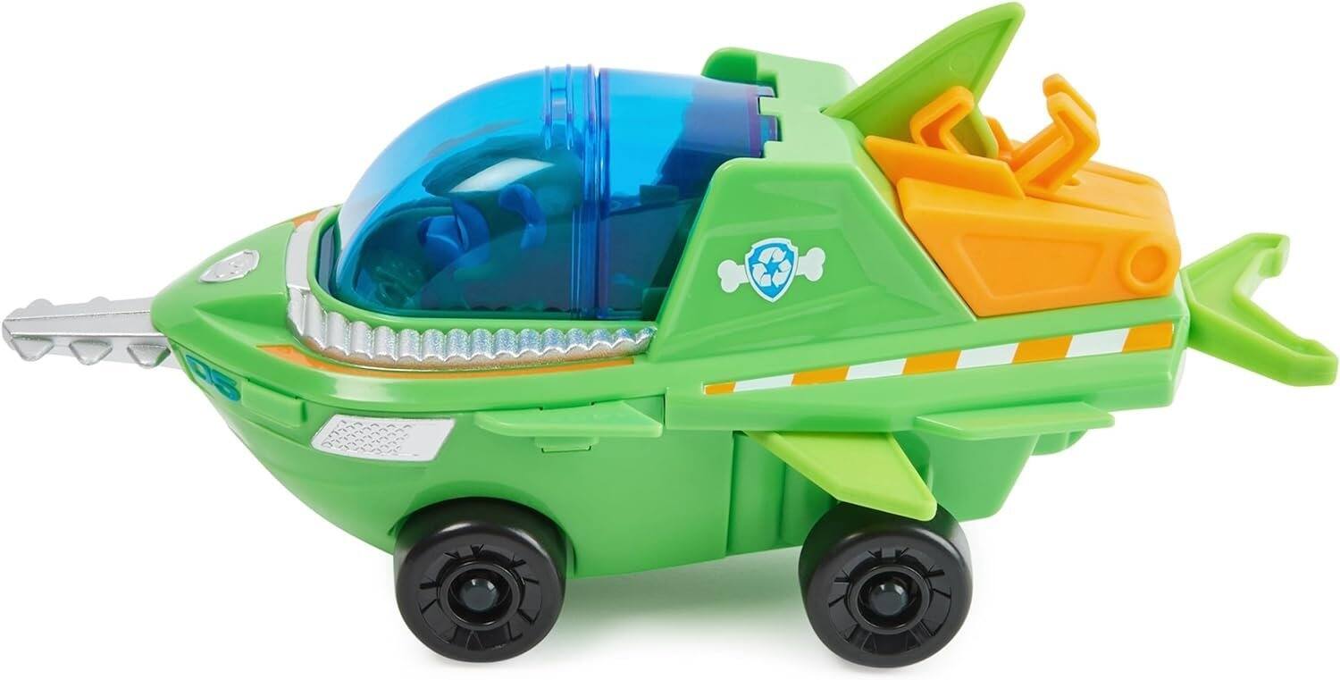 Alt View 3. Paw Patrol - Paw Patrol Rocky Sawfish Transforming Vehicle with Action Figure, Kids Toy for Ages 3+ - Multicolor.