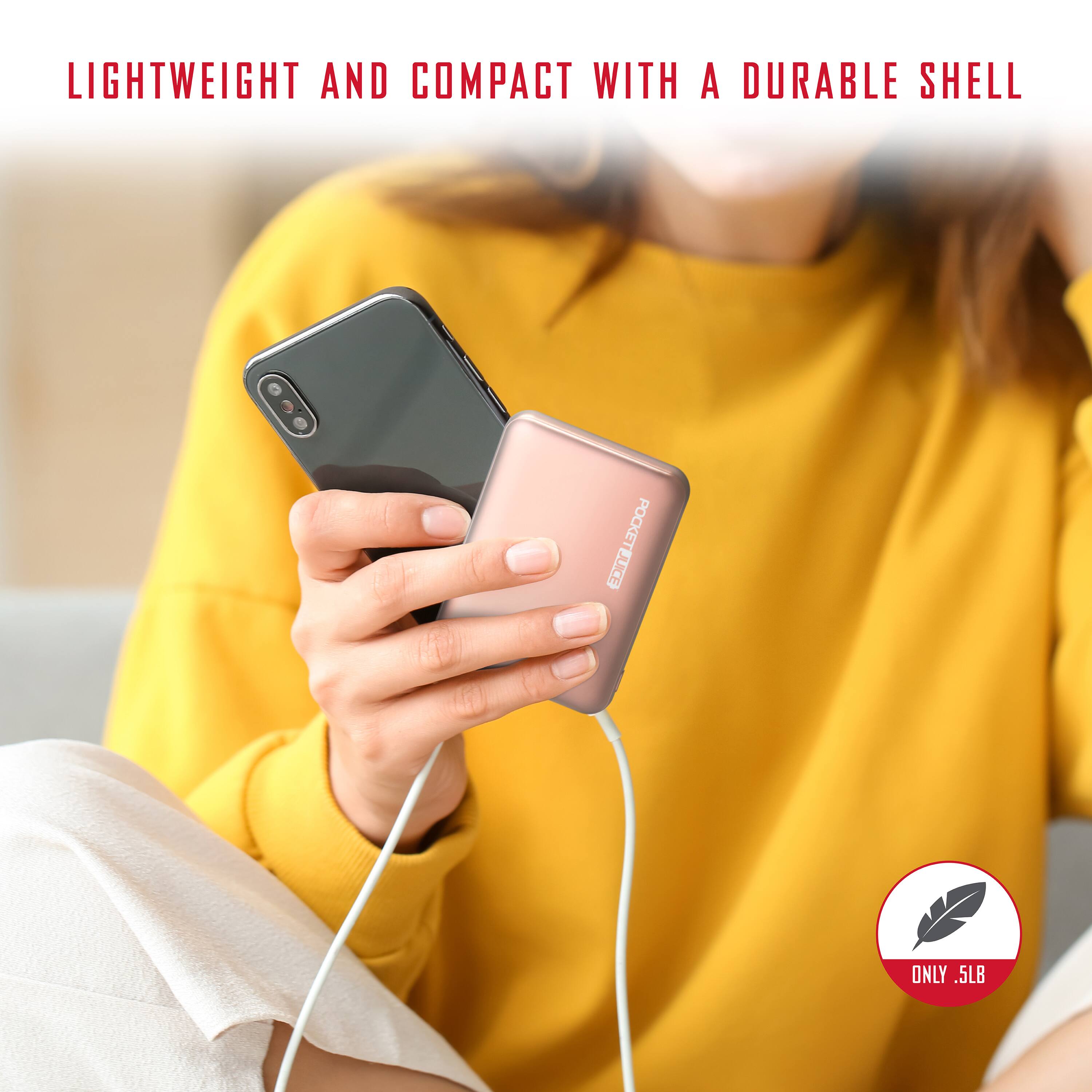 LIGHTWEIGHT AND COMPACT WITH A DURABLE SHELL

POCKET JUICE

ONLY .5LB