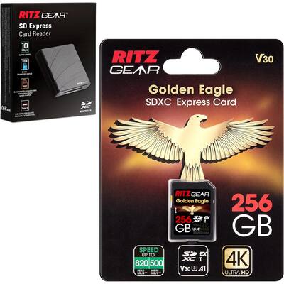 Ritz Gear SDExpress Golden Eagle SDXC SD Card, Express SD Card Ritz Gear SDExpress Golden Eagle SDXC SD Card, Express SD Card