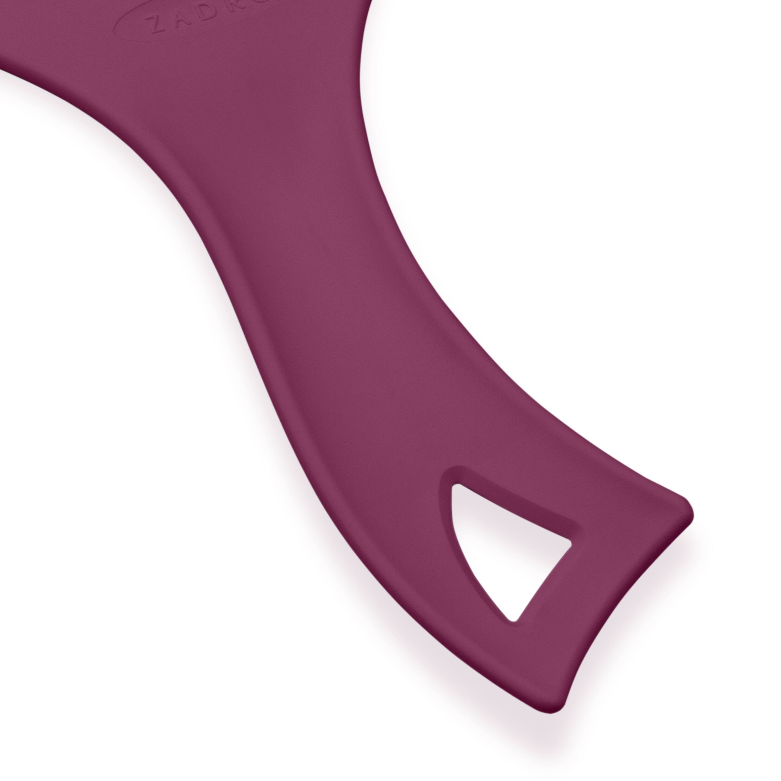 Alt View 2. Zadro - Large Teardrop Hand Mirror with Ergonomic Handle and Hanging Loop - Made in USA - Magenta.