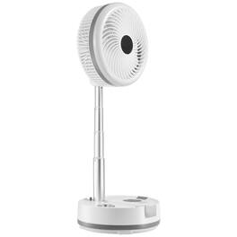 Loheer - 10 Inch Portable Foldable Rechargeable Oscillating Fan, 9 Speed Battery Operated Quiet Desk Pedestal Fan Remote