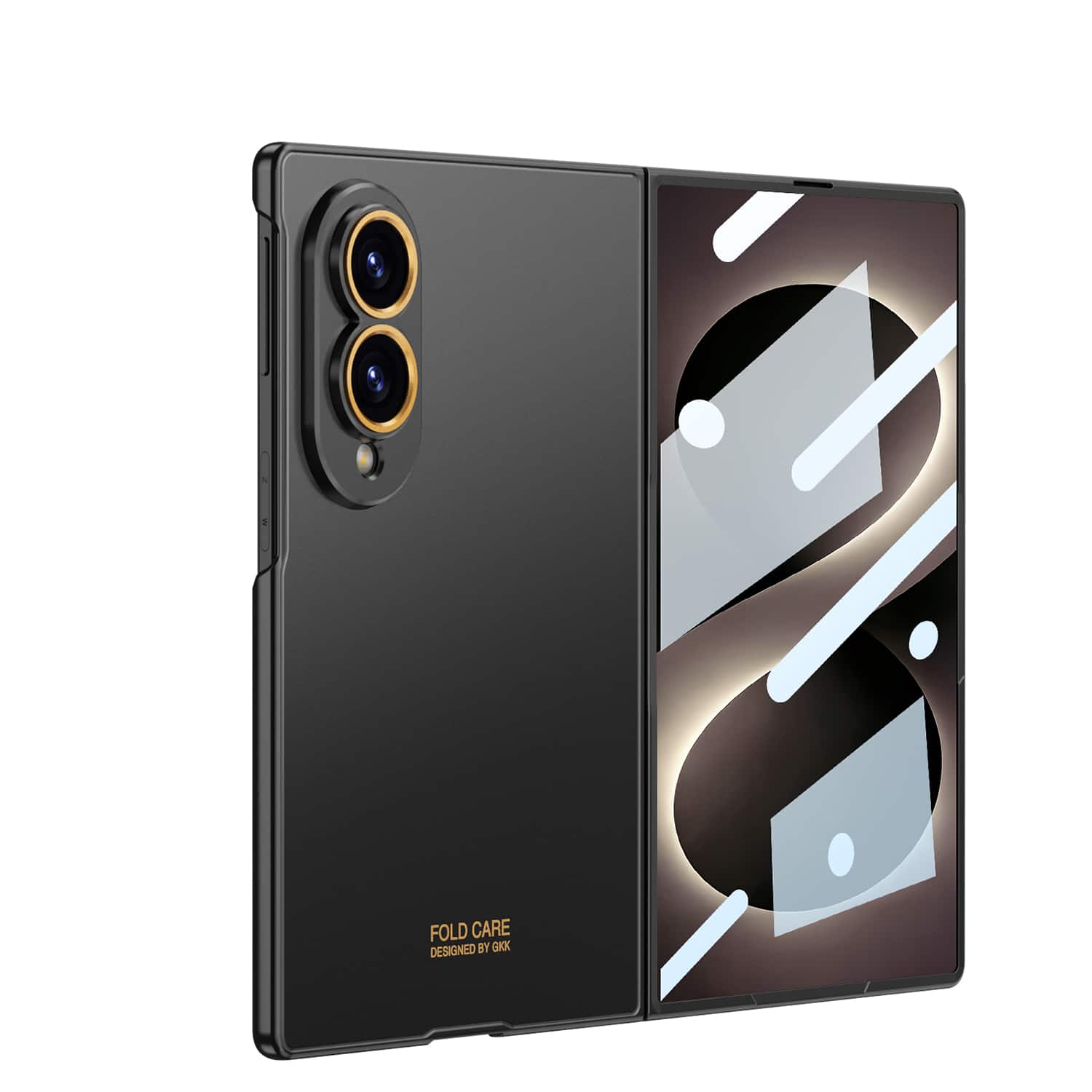 Dteck - Slim Case for Samsung Galaxy Z Fold8 with Bulit in Front Tempered Glass Film,Shock-absorbent Hard PC Frame Glossy Cover - Black price history on PriceWatchPro