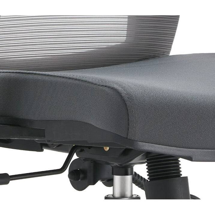 Alt View 6. LeisureMod - Adorit Office Chair Ergonomic Mid-Back Mesh Computer Chair with Swivel & Tilt – Comfortable Desk Chair - Grey.