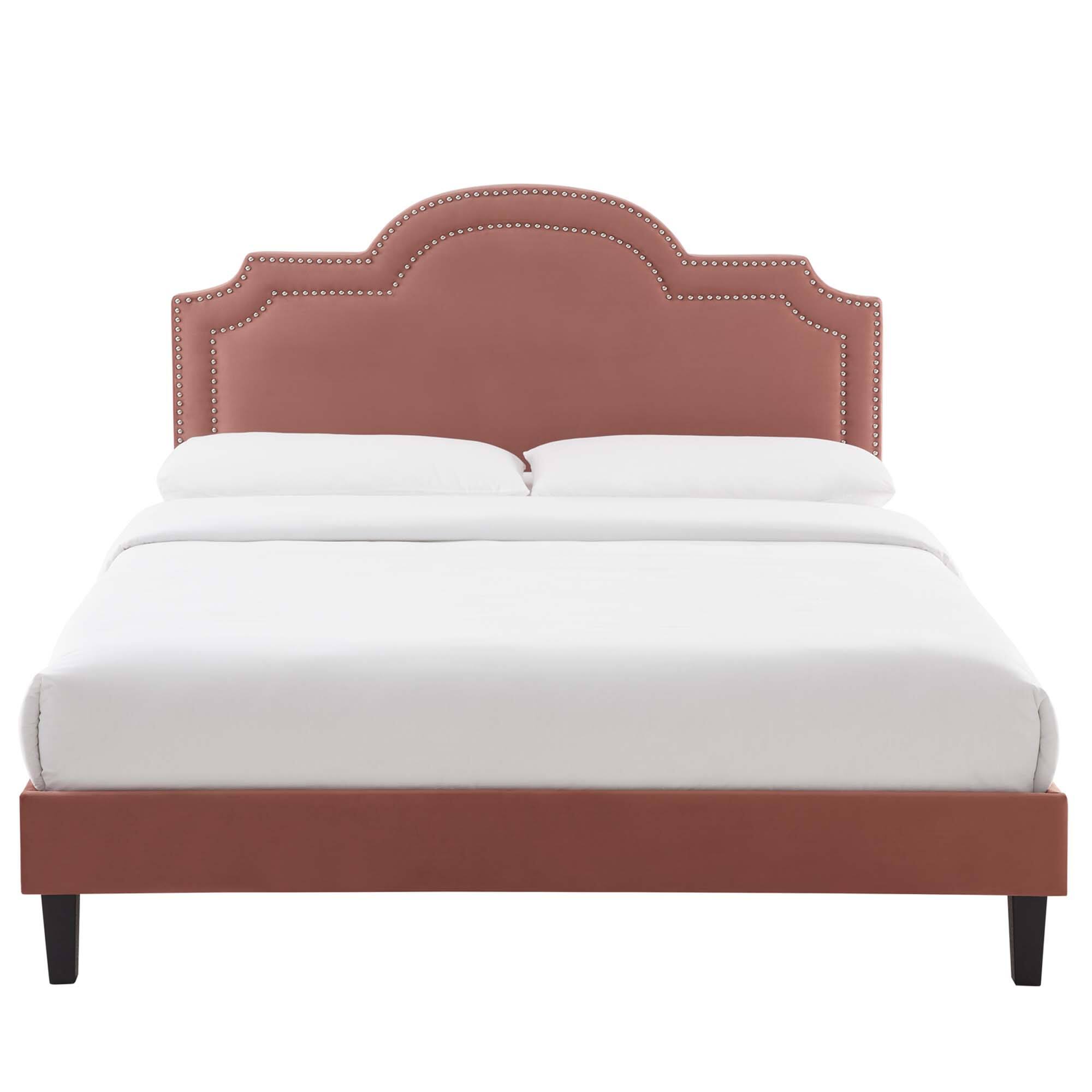 Alt View 2. Modway - Soleil Performance Velvet King Bed - Gray.