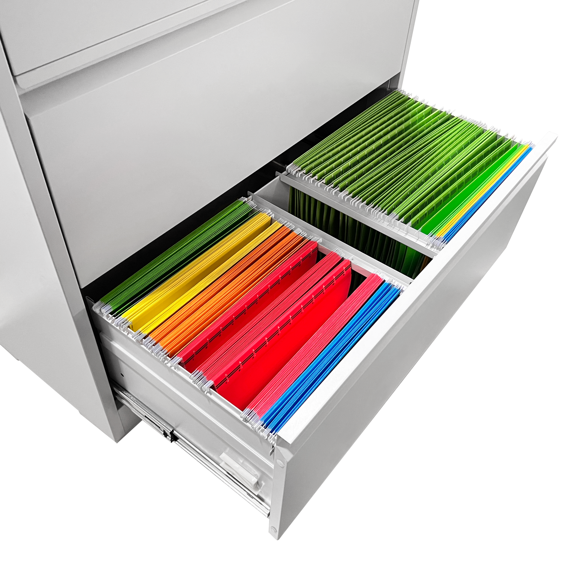 Alt View 8. GOODSILO - Lateral Filing Cabinet with Locking Security for Legal/Letter Documents - 3 Drawers​ - White.