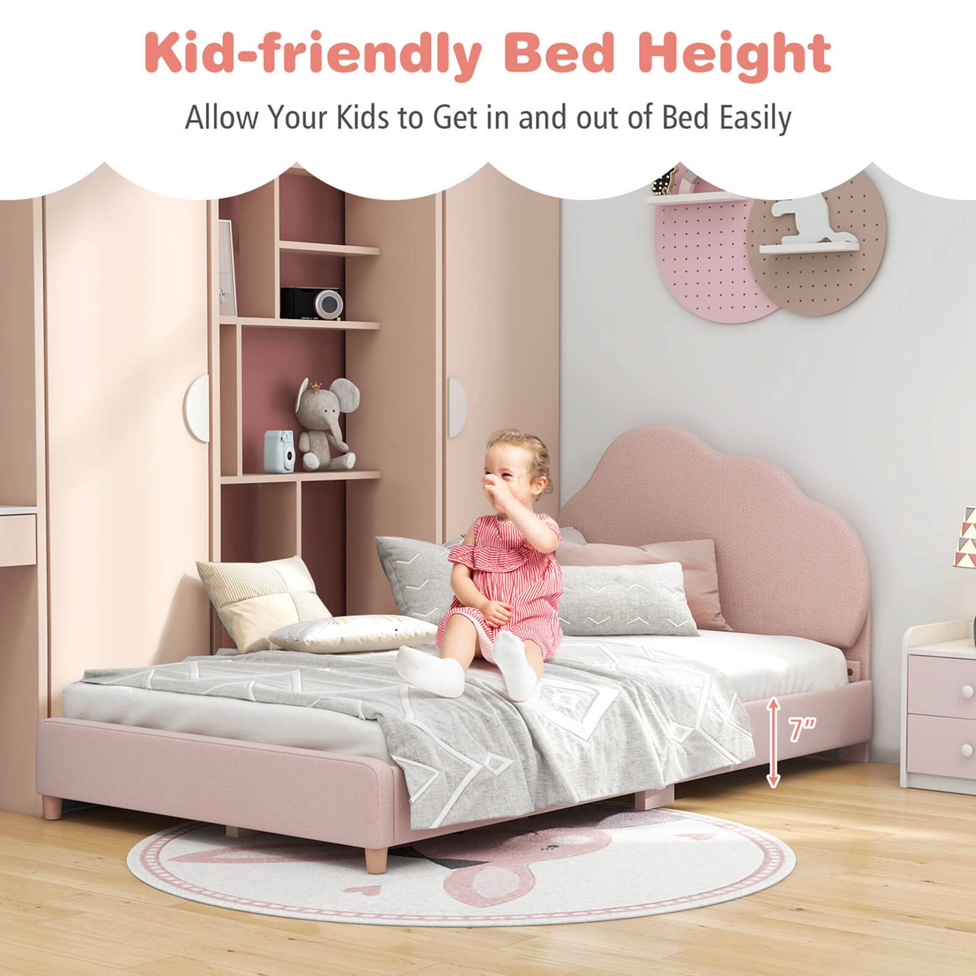 Kid-friendly Bed Height  
Allow Your Kids to Get in and out of Bed Easily  
7"