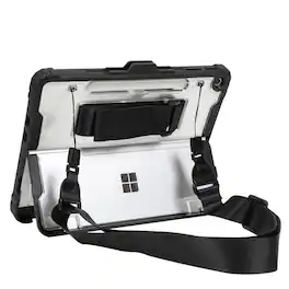 SaharaCase - Microsoft Surface Pro 12" Case | Heavy Duty with Hand Strap | Shoulder Strap | Raider Series - Crystal Clear