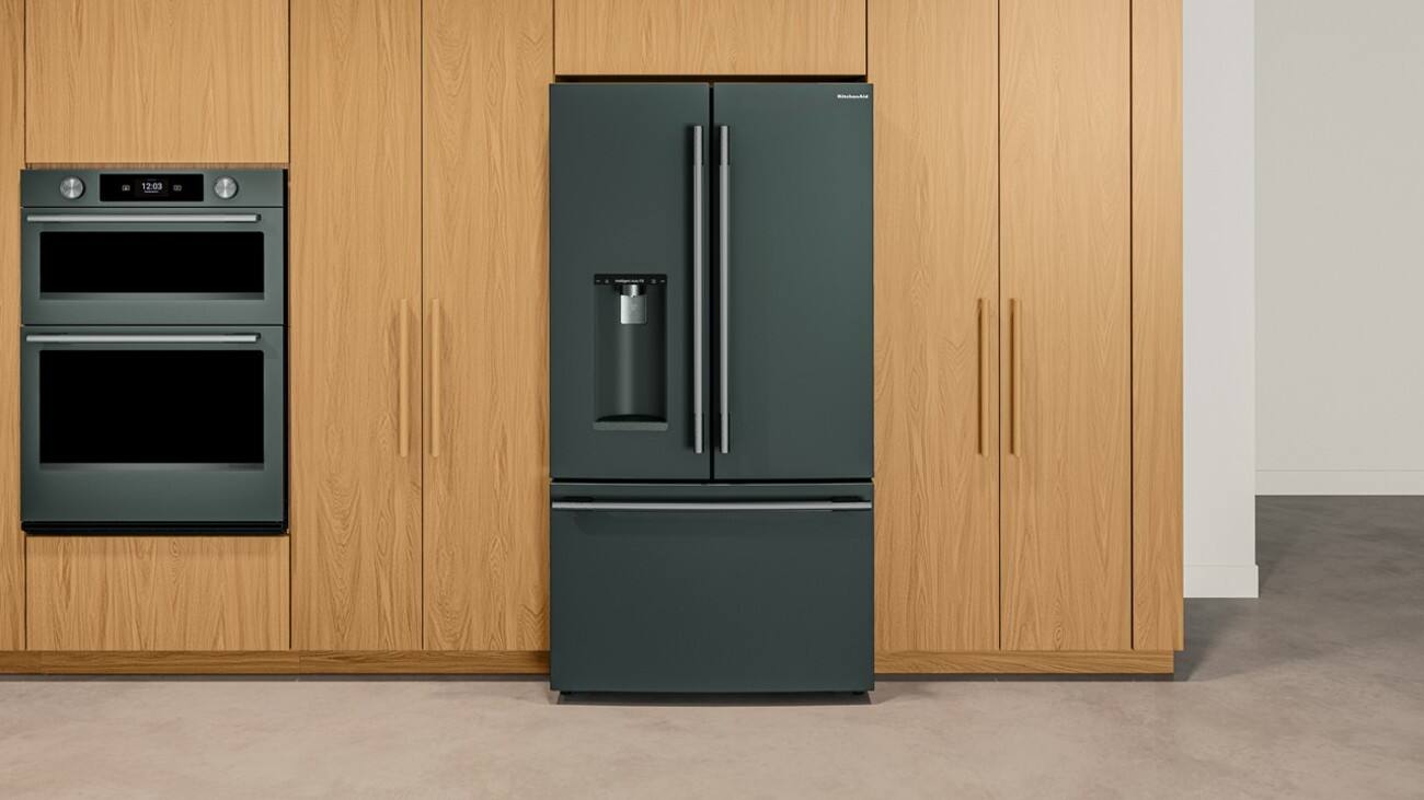 Back. KitchenAid - KitchenAid - Counter-Depth French Door Refrigerator with Intelligent Auto Fill - Juniper.