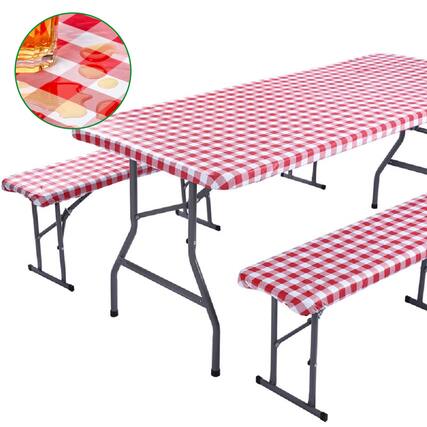 Front. Wellco - Outdoor table cover three piece set, 30 * 72cm, multifunctional sunshade and rainproof tablecloth.