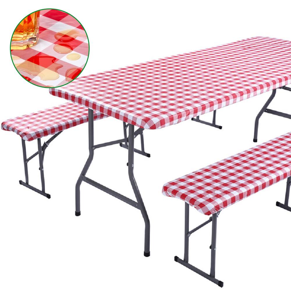 Front. Wellco - Outdoor table cover three piece set, 30 * 72cm, multifunctional sunshade and rainproof tablecloth.