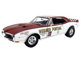 1968 Pontiac Firebird "First Ram Air II - Weidner Pontiac" White and Red with Stripes Limited Ed 1/18 Model Car by ACME