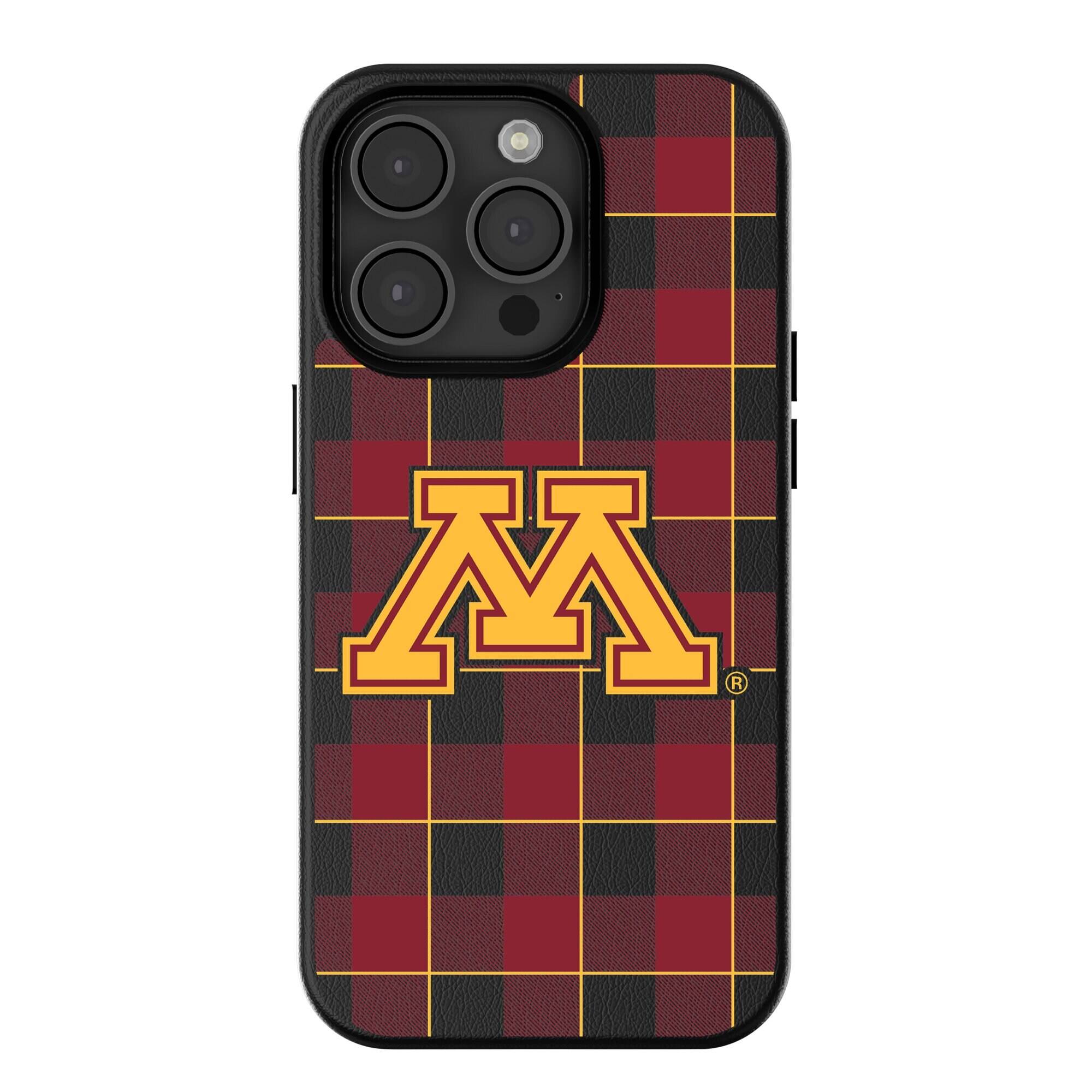 Keyscaper - NCAA - Minnesota Golden Gophers Plaid Magnetic Bump iPhone Case - 15 Pro - Black price history on PriceWatchPro