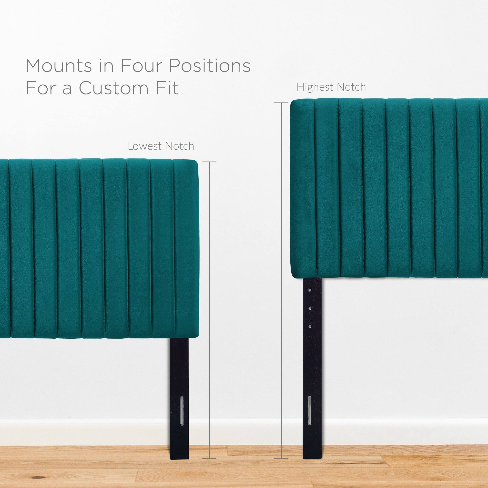 Mounts in Four Positions  
For a Custom Fit  

Lowest Notch  

Highest Notch