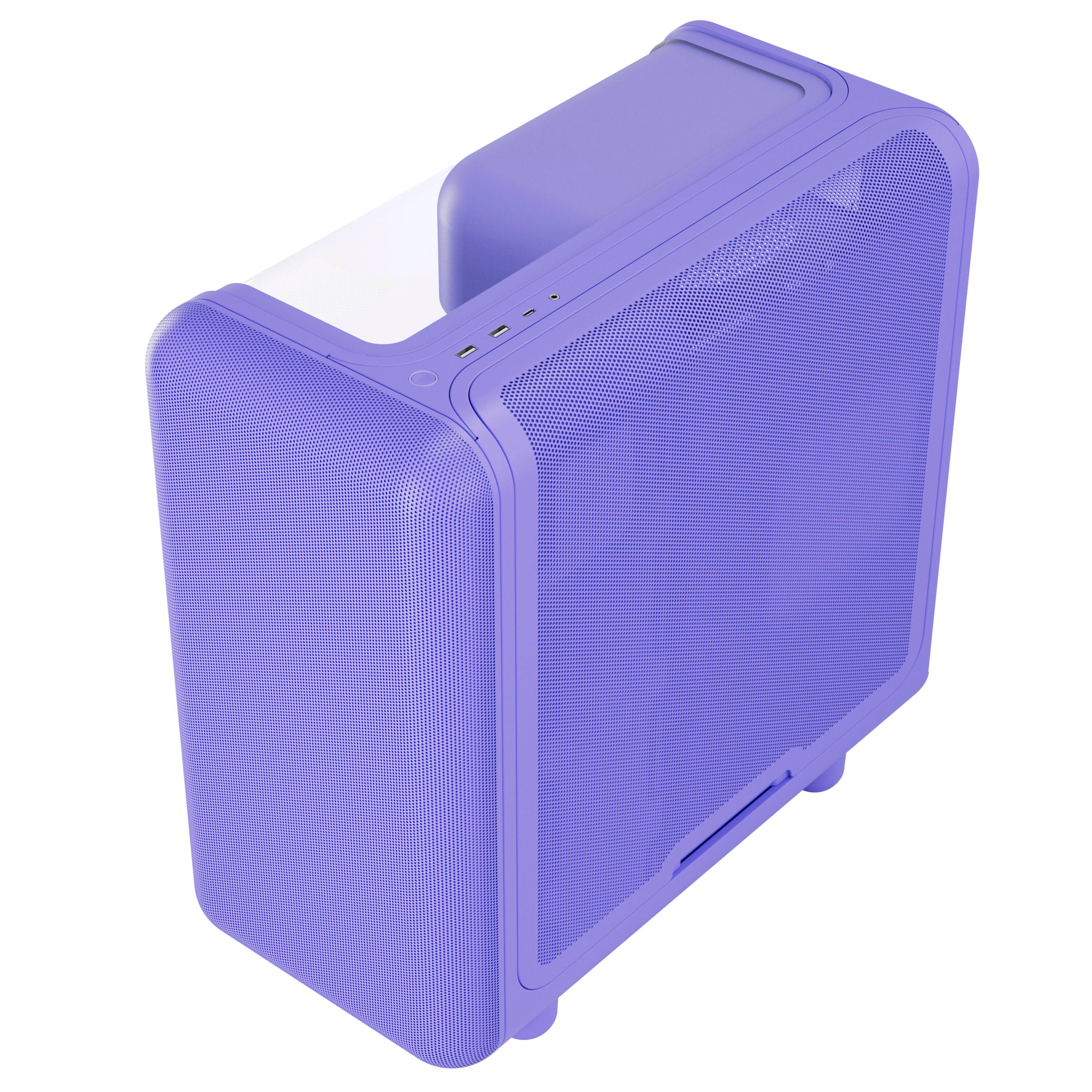 Alt View 6. HYTE - HYTE X50 Modern Performance ATX Mid-Tower PC Gaming Case - Taro Milk.