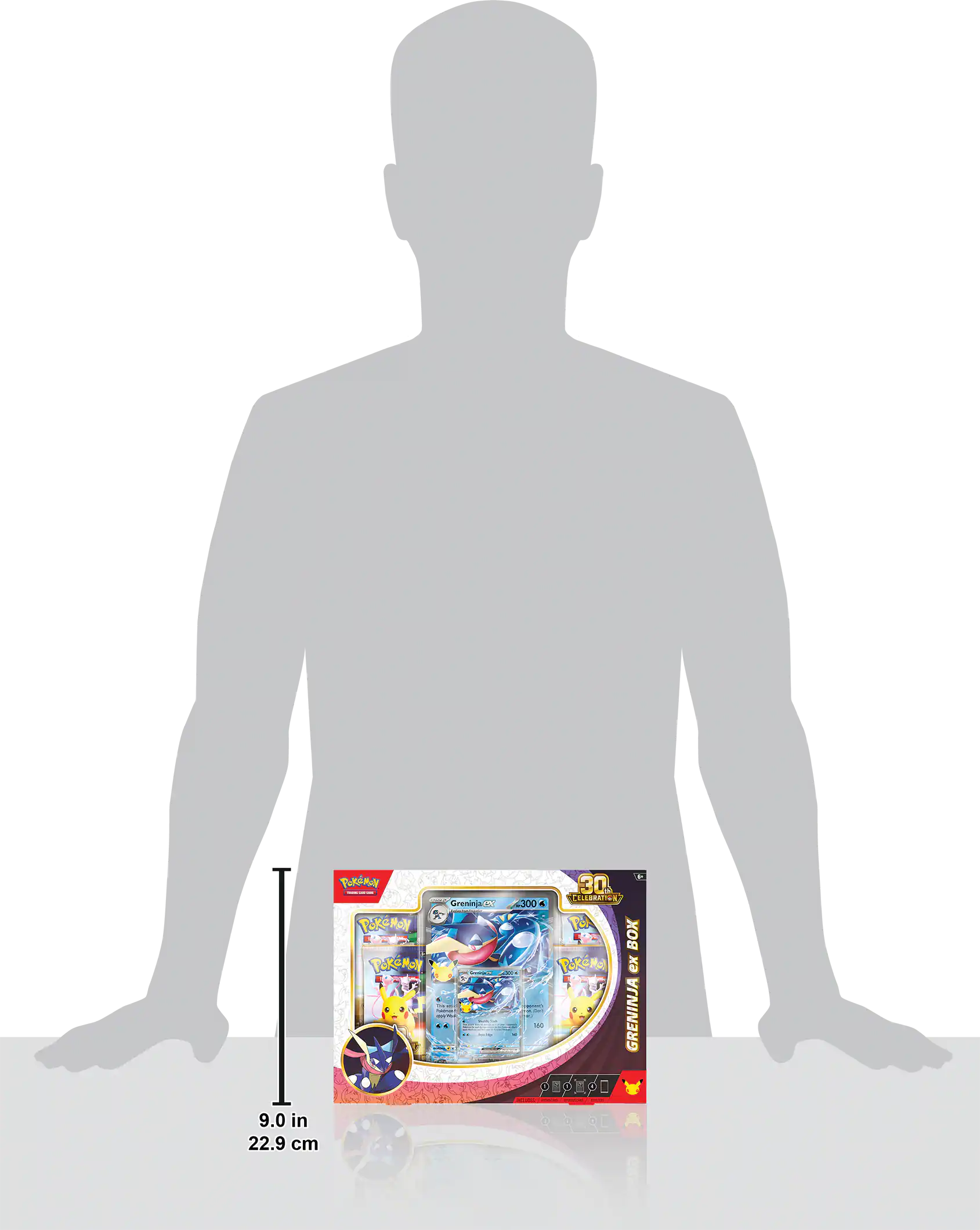 - TURERAY 30 - I CELEBRATION GreninjaN .300 x POKEMON Po BOX POKEMON UKSMo ex | I | - - 1 | - GRENINJA : - - | a I : I I - 2 - U   | 9.0 in . a 22.9 cm GRENINJA