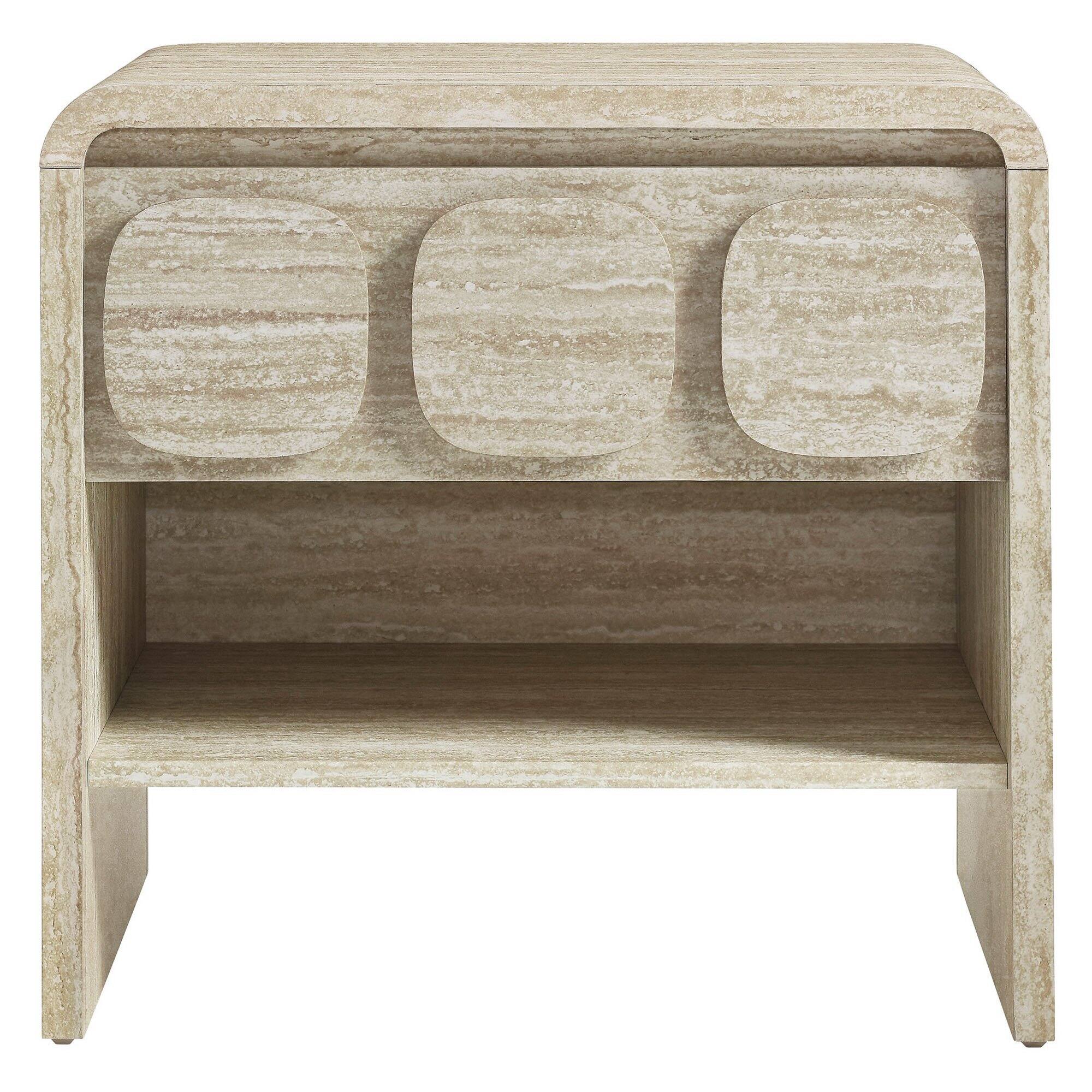 Alt View 4. Modway - Toscana 1-Drawer Nightstand by Modway - Travertine.